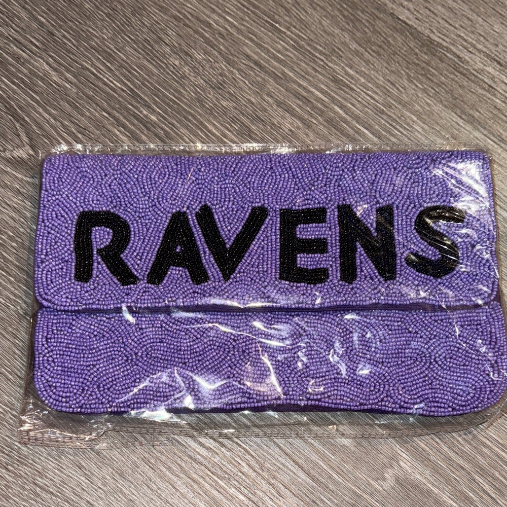 Purple Beaded Clutch
